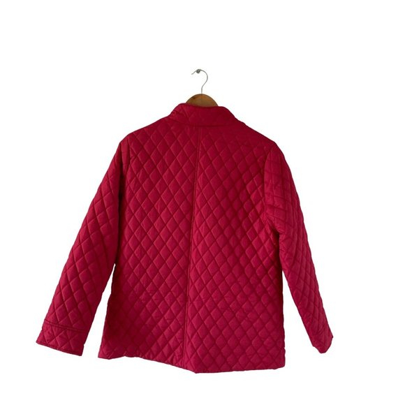 BNWT SIZE 14 JULIPA RED CRIMSON CLARET DIAMOND PADDED ZIP BUTTON JACKET COAT - Picture 2 of 12